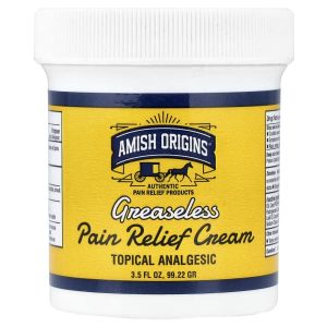 Amish Origins, Greaseless Pain Relief Cream, 3.5 fl oz (99.22 g)