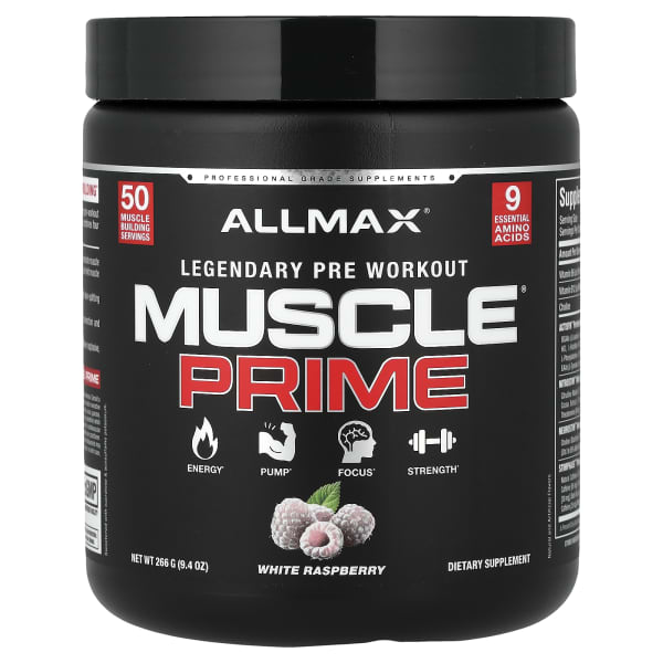 ALLMAX, Muscle PrimeĀ®, Legendary Pre-Workout, White Raspberry, 9.4 oz (266 g)