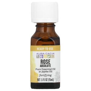 Aura Cacia, Pure Essential Oil in Jojoba Oil, Rose Absolute, 0.5 fl oz (15 ml)