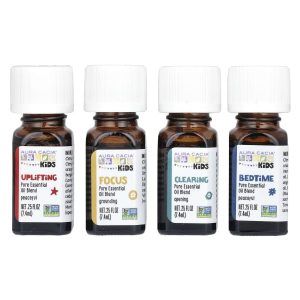 Aura Cacia, Kids, Essential Oil Blends, 4 Bottles, 0.25 fl oz (7.4 ml) Each