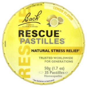 Bach, Rescue® Pastilles, Natural Stress Relief, Lemon, 35 Pastilles
