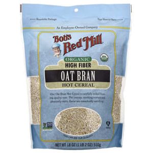 Bob's Red Mill, Organic High Fiber Oat Bran, Hot Cereal, 18 oz (510 g)