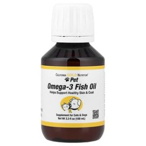 California Gold Nutrition, Pet, Omega-3 Fish Oil, For Cats & Dogs, 3.3 fl oz (100 ml)