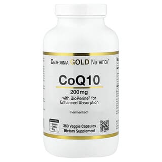 California Gold Nutrition, CoQ10 with Bioperine® Black Pepper Extract, 360 Veggie Capsules