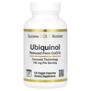 California Gold Nutrition, Ubiquinol Reduced Form CoQ10, 100 mg, 120 Veggie Capsules