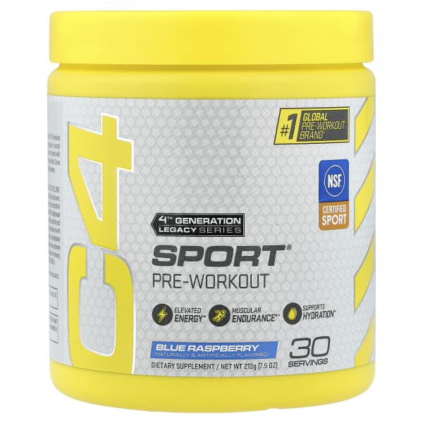 C4 / Cellucor, C4 SportĀ®, Pre-Workout, Blue Raspberry, 7.5 oz (213 g)