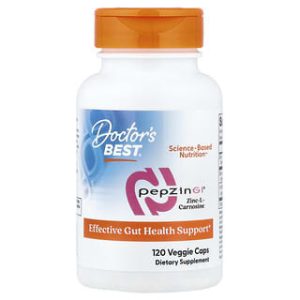 Doctor's Best, PepZin GI®, Zinc-L-Carnosine, 120 Veggie Caps