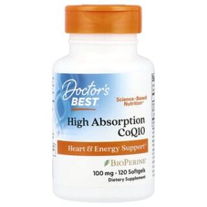 Doctor's Best, High Absorption CoQ10, 100 mg, 120 Softgels