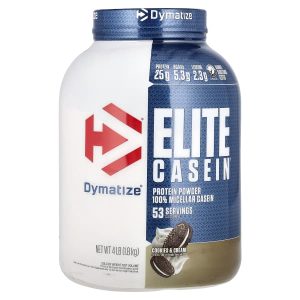Dymatize, Elite Casein®, Protein Powder, Cookies & Cream, 4 lbs (1.8 kg)