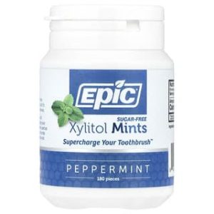 Epic Dental, Xylitol Mints, Peppermint, Sugar-Free, 180 Pieces