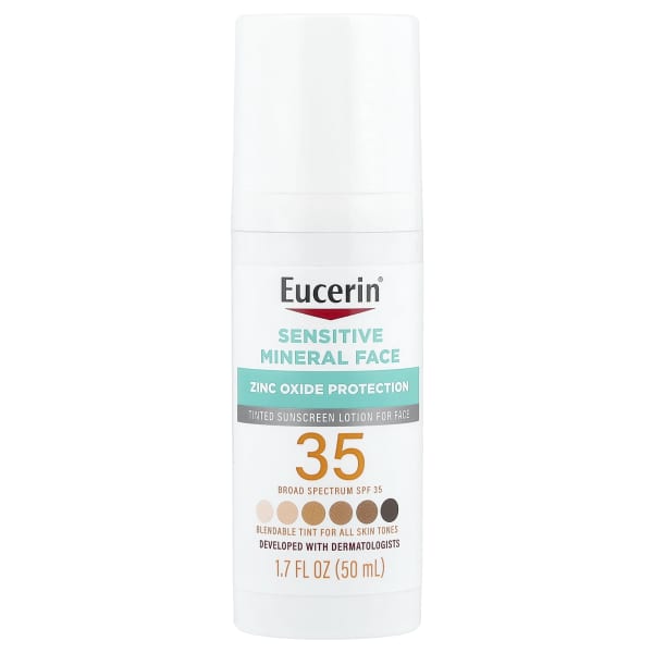 Eucerin, Tinted Sensitive Mineral Face Sunscreen Lotion, SPF 35, 1.7 fl oz (50 ml)