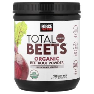 Force Factor, Total Beets®, Organic Beetroot Powder, 15.9 oz (450 g)