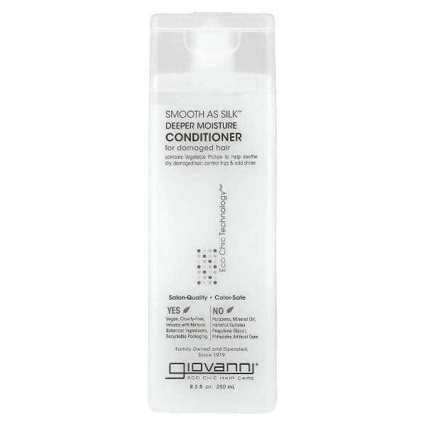Giovanni, Smooth As Silkā¢, Deeper Moisture Conditioner, For Damaged Hair, 8.5 fl oz (250 ml)