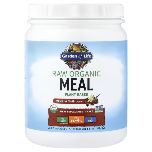 Garden of Life, RAW Organic Meal Replacement Shake, Vanilla Chai, 18.76 oz (532 g)