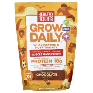 Healthy Heights, Grow Daily™, Whey Protein & Nutrition Mix, For Boys 10+, Chocolate, 23.6 oz (670 g)