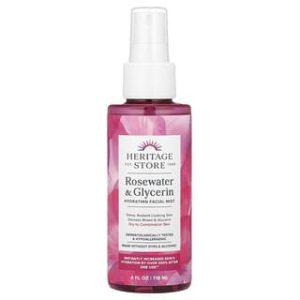 Heritage Store, Rosewater & Glycerin, Hydrating Facial Mist, 4 fl oz (118 ml)