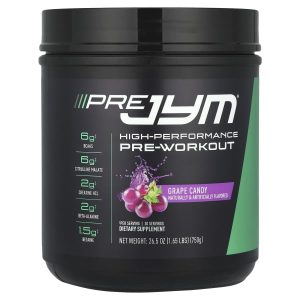 JYM Supplement Science, Pre JYMĀ®, High Performance Pre-Workout, Grape Candy, 1.65 lbs (750 g)