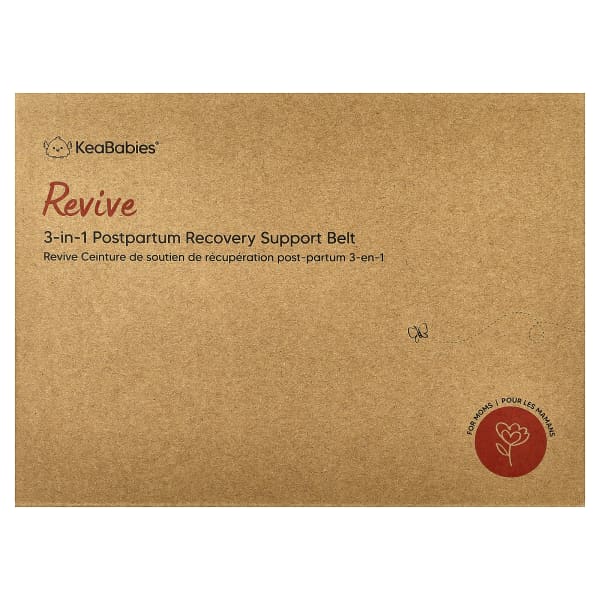 KeaBabies, Revive, 3-in-1 Postpartum Recovery Support Belt, M/L, Classic Ivory, 1 Set