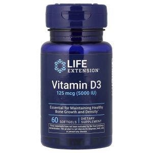 Life Extension, Vitamin D3, 125 mcg (5,000 IU), 60 Softgels
