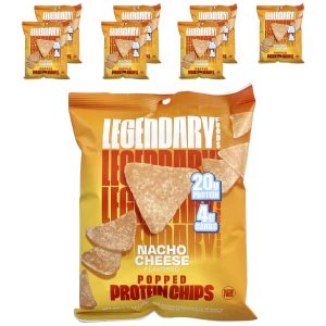 Legendary Foods, Popped Protein Chips, Nacho Cheese, 7 Bags, 1.3 oz (36 g) Each