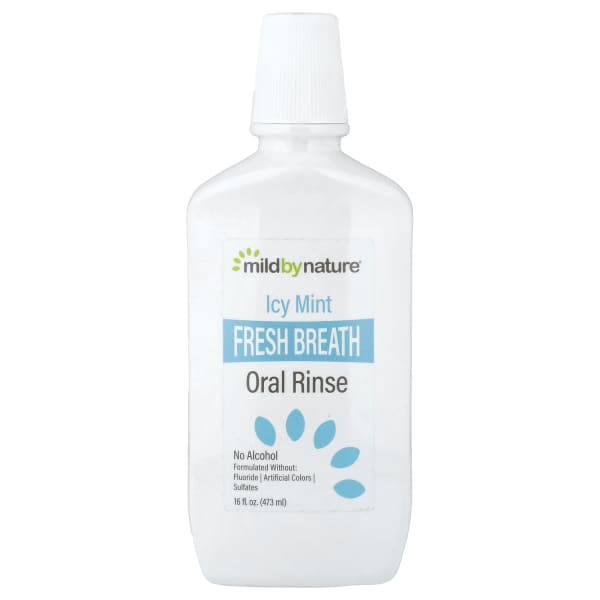 Mild By Nature, Fresh Breath Oral Rinse, No Alcohol, Icy Mint, 16 fl oz (473 ml)