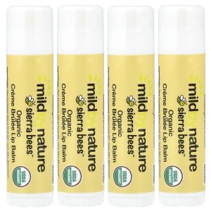 Mild By Nature, Sierra Bees™, Organic Lip Balms, Creme Brulee, 4 Pack, 0.15 oz (4.25 g) Each