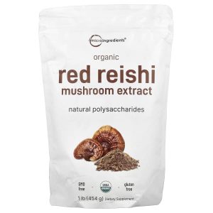 Micro Ingredients, Organic Red Reishi Mushroom Extract, 1 lb (454 g)