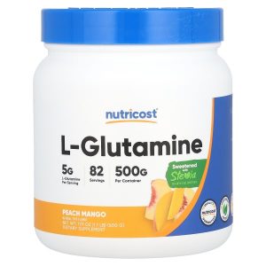 Nutricost, L-Glutamine, Peach Mango, 17.9 oz (500 g)