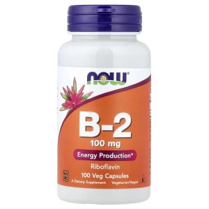 NOW Foods, B-2, 100 mg, 100 Veg Capsules