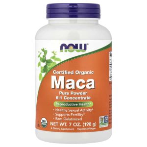 NOW Foods, Certified Organic Maca, Pure Powder, 7 oz (198 g)