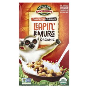 Nature's Path, EnviroKidz, Organic Leapin' Lemurs® Cereal, Peanut Butter & Chocolate, 10 oz (284 g)