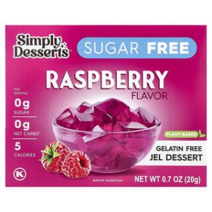 Simply Desserts, Gelatin Free Jel Dessert, Sugar Free, Raspberry, 0.7 oz (20 g)