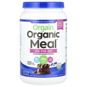 Orgain, Organic Meal™, On-The-Go, Nutrition Plant-Based Shake Powder, Creamy Chocolate Fudge, 2.01 lb (912 g)
