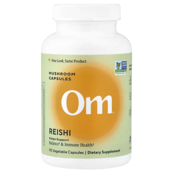 Om Mushrooms, Reishi Mushroom Capsules, 90 Vegetable Capsules (666 mg per Capsule )