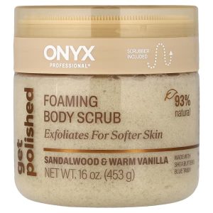 Onyx Professional, Get Polished, Foaming Body Scrub, Sandalwood & Warm Vanilla, 16 oz (453 g)