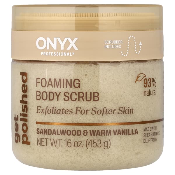 Onyx Professional, Get Polished, Foaming Body Scrub, Sandalwood & Warm Vanilla, 16 oz (453 g)