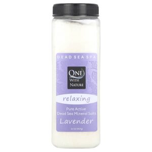 One with Nature, Dead Sea Spa, Mineral Salts, Relaxing, Lavender, 32 oz (907 g)