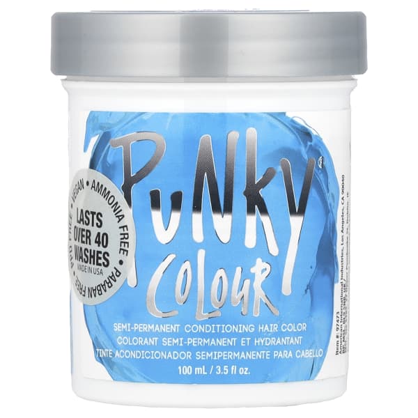 Punky Colour, Semi-Permanent Conditioning Hair Color, Lagoon Blue, 3.5 fl oz (100 ml)