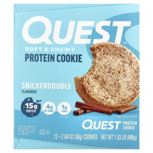 Quest Nutrition, Protein Cookie, Snickerdoodle, 12 Cookies, 2.04 oz (58 g) Each