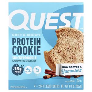 Quest Nutrition, Protein Cookie, Snickerdoodle, 4 Cookies, 2.04 oz (58 g) Each