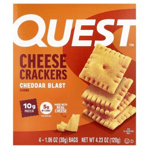 Quest Nutrition, Cheese Crackers, Cheddar Blast, 4 Bags, 1.06 oz (30 g) Each