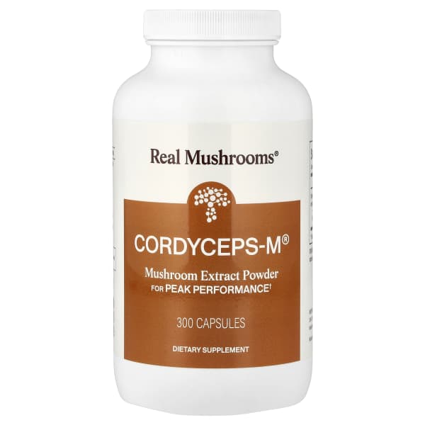 Real Mushrooms, Cordyceps-M®, Mushroom Extract Powder, 300 Capsules (500 mg per Capsule)