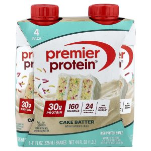 Premier Protein, High Protein Shake, Cake Batter, 4 Shakes, 11 fl oz (325 ml) Each
