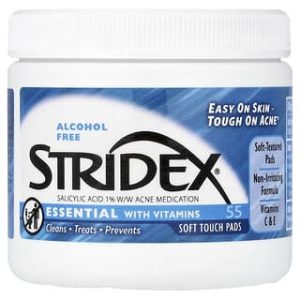 Stridex, Essential with Vitamins, Alcohol Free, 55 Soft Touch Pads