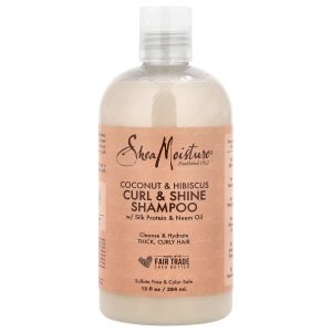 SheaMoisture, Curl & Shine Shampoo, Coconut & Hibiscus, Thick, Curly Hair, 13 fl oz (384 ml)