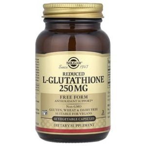 Solgar, Reduced L-Glutathione, 250 mg, 60 Vegetable Capsules
