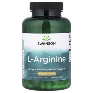 Swanson Vitamins, L-Arginine, 500 mg, 200 Capsules