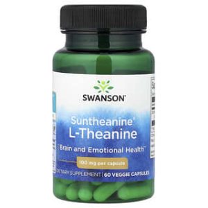 Swanson Vitamins, Suntheanine® L-Theanine, 100 mg, 60 Veggie Capsules