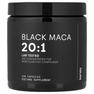 Toniiq, Black Maca 20:1, 120 Capsules (666 mg per Capsule)