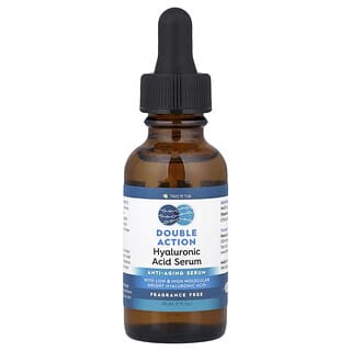 Tree To Tub, Double Action Hyaluronic Acid Serum, Fragrance Free, 1 fl oz (30 ml)